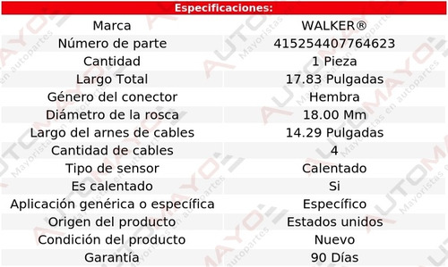 Sensor Oxgeno Walker Cr-v 1.5l 4 Cil Honda 17-21 Foto 6