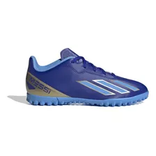 Tenis De Fútbol adidas Football Shoes (turf) X Crazyfast Club Tf J Messi Nla43 Color Lucid Blue/blue Burst/ftwr White Con Suela Tf Apto Césped Artificial Niños 22 Mx