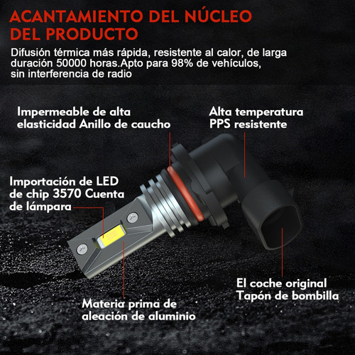 9005 9006 Kit De Faros Led Luz Alta Y Baja Para Oldsmobile Foto 7