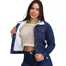 Jaqueta Jeans Clara Forrada Em Pelúcia