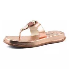 Chinelo Feminino Flat Mary - Difranca - Gg0908 - Rose Gold