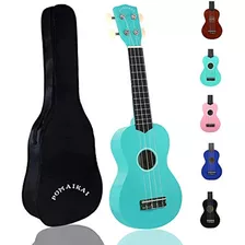 Ukelele Soprano Pomaikai De 21 Pulgadas Con Estuche Para Nir