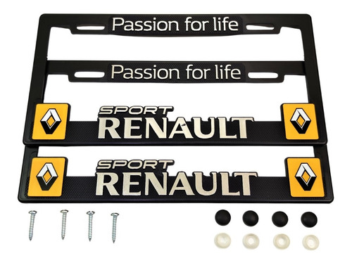 Porta Placas Renault Camioneta Auto Cubre Pijas Kit For Live Foto 3