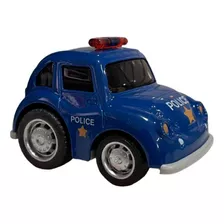 Polícia Fusca Fricção Miniatura Metal - Ap Toys Xz-1151
