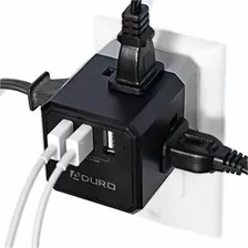 Cargador De Pared Con Usb Aduro - Extensor De Enchufe Múlti