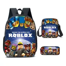 Mochila Escolar Roblox, Mochila 3d, Juego De 3 Piezas, Bolsa