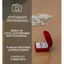 Fotografo Profesional Boda, Casamiento, Cumpleaños 15