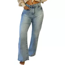 Calça Jeans Feminina Wide Leg Pantalona Premium Envio 24 H