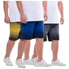 Kit 03 Shorts Elanca Masculino Plus Size Especial G1 G2 G3