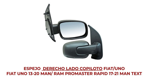 Espejo Fiat Uno 13-20 / Ram Promaster Rapid 17-21 Text Der Foto 2