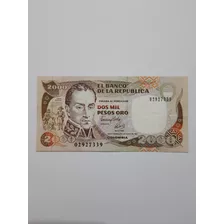 Billete De 2000 Pesos Oro Del 3 De Agosto De 1992