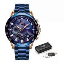 Reloj Lige De Hombre Acero Inoxidable,con Cronometro Nuevos