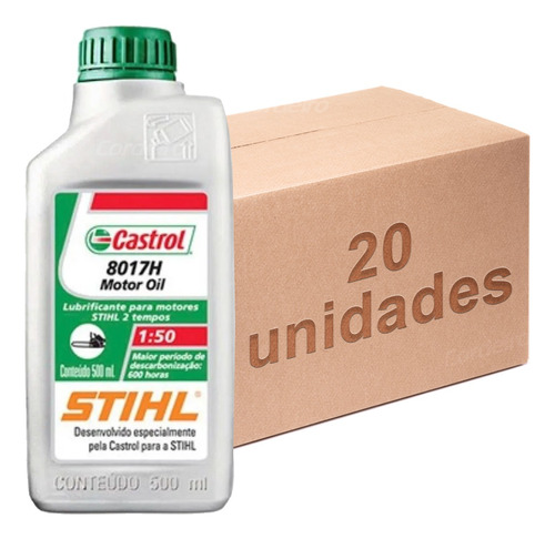 Kit Óleo Lubrificante 8017h Castrol 500ml Cx 20 Unid. Stihl