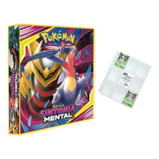 Álbum Pasta Fichário Pokemon Com 10 Folhas Sintonia Mental