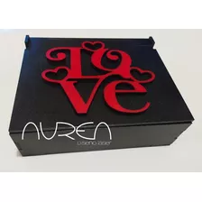 1 Caja De Madera. Pintadasan Valentín, Cumpleaños. 15x12x5cm