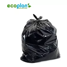 50 X Saco Para Lixo 60 Litros Preto Plastico Leve Lixeira