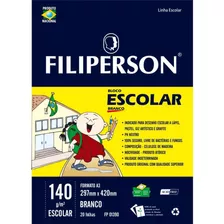 Bloco Tecnico Sem Margem - Escolar A-3 140g.20fls.branco - F