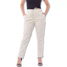 Calça Cós Alto Com Elástico Slim Moderna Versatil Envio Hoje