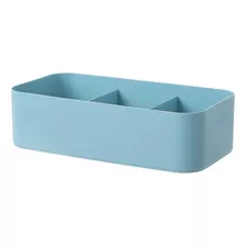 Miniso Caja De Almacenamiento Plástico Azul 26.9x14.3x7.3 Cm