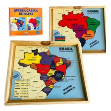 Quebra Cabeça Do Mapa Do Brasil Com Estados Capitais Escolar