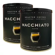 Cafe En Grano Tostado Italiano Macchiato Lata 250gr. Pack X2