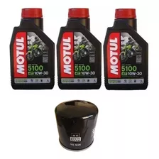 Kit 3l Óleo E Filtro Honda Cb 600 F Hornet Motul 5100 10w30