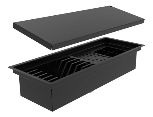 Escorredor Embutido Calha Escorredora Inox Pintado Preto 50  Preto
