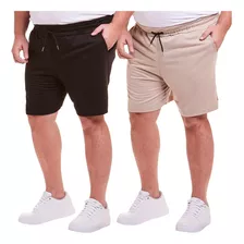 Kit 2 Bermuda Shorts Moletom Extra Grande 52 54 56 58 60