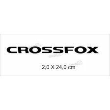 Emblema Adesivo Compatível Resinado Crossfox Em Preto F520