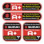 Sticker Reflejante Tipo Sanguineo Compatible Con Suzuki