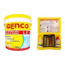 Kit Estojo De Testes Cl/ph + Balde De Cloro 10kg Genco