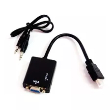 Cabo Conversor Adaptador Hdmi Para Vga Com Saída P2 De Áudio