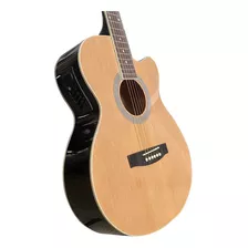 Segovia Sgf238ce Guitarra Electroacústica Natural Tapa Negra