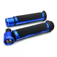 Puños Barracuda Azul 22mm 7/8 Para Motocicleta