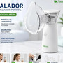 Nebulizador Inalador Portátil Marca Bahrein Sem Fio A Pilha Ou Cabo Usb Cor Branco Com Azul Compacto Mesh Bivolt Nebulizador Com Rede Vibratória Aparelho Para Inalação Inalador Silencioso 127/220v
