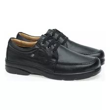 Sapato Casual Doctor Shoes Esporão Couro 5308 Preto