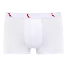 Cueca Reserva Masculina Boxer Red Woodpecker Cotton Branca