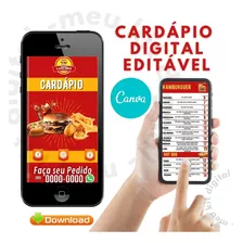 Cardápio De Lanches Tradicionais (editável) + Qr Code Grátis