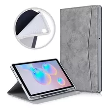 Funda Smart Cover Para Tablet Samsung S6 Lite Sm P610 P615 Color Gris