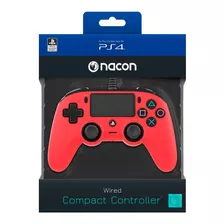 Mando Ps4 Nacon Controller Wired Compact Red