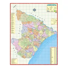 Mapa Estado De Sergipe Atualizado - 120cm X 90cm Gigante