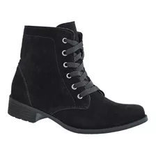 Bota Coturno Feminina Camurça Sola Baixa Crshoes 1600