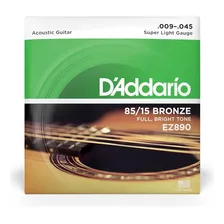 Cuerdas Daddario Guitarra Acustica Ez890 09-045