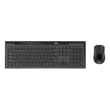 Kit Teclado E Mouse Rapoo Bluetooth Wireless - Ra038 Cor Do Mouse Preto Cor Do Teclado Preto