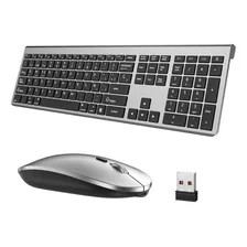 Kit De Teclado Y Mouse Inalámbrico Bluetooth Usb Recargable