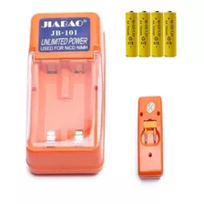 Cargador De Pilas Aa Aaa 9v +4 Batererias Recargable Aa Pila