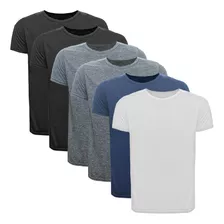 Kit 6 Camisetas Masculina Fitness Sport Esportiva Lisa