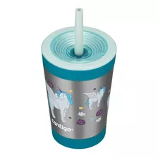 Copo Térmico Infantil Contigo Invicta 354ml - Unicórnio Cor Azul