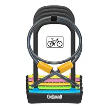 Candado Bicicleta + Guaya Onguard Neon 8154 U Lock Naranja