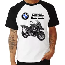 Camiseta Raglan Moto Bmw R 1200 Gs Triple Black